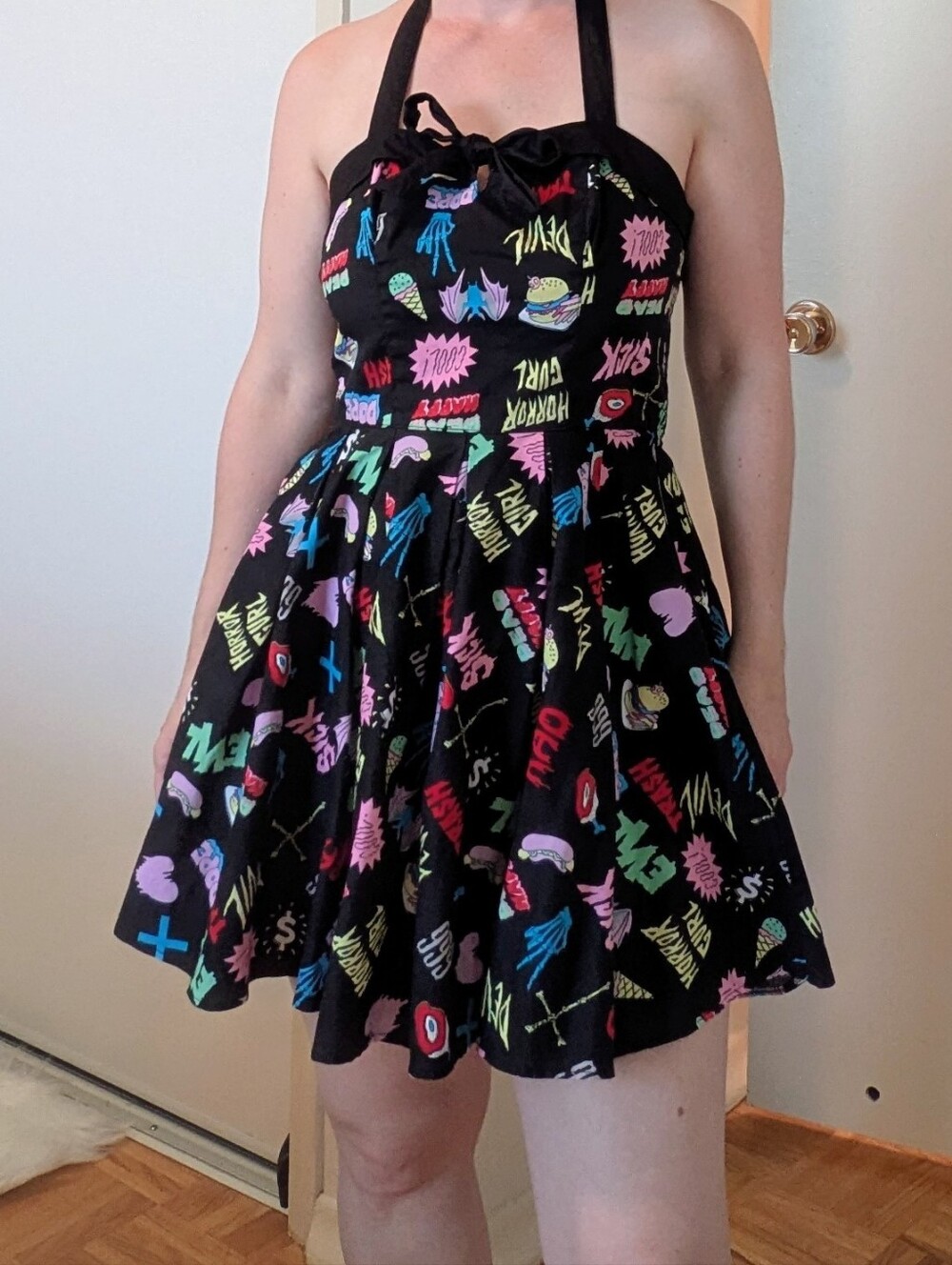 Hell Bunny Horror Gruul 50s Halter Dress